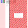 Cross stitch pattern featuring a diagonally striped design in red and white, representing a water bottle. The image includes a color key with DMC and Anchor thread codes.