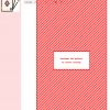 Image of a cross-stitch pattern featuring a diagonal red and white striped design. A small illustration of playing cards is also included.