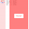 Image of a cross-stitch pattern featuring a bold diagonal red and white striped design. The pattern is labeled 'Negative Thinking'.