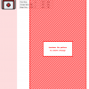 Image of a cross-stitch pattern featuring a red and white diagonal striped design. A small first aid kit icon is also present.