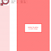 Cross stitch pattern chart featuring a design of elegant red diagonal stripes on a white background. DMC and Anchor thread colors are listed.