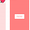 Image of a cross stitch pattern featuring a diagonal red and white striped design. The pattern is for purchase and includes DMC color codes.