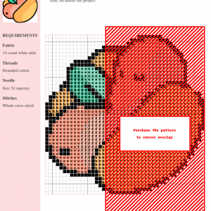 A charming cross-stitch pattern of a hot dog in a bun, featuring a playful design and vibrant colors. The image shows a color-coded chart for easy stitching.
