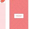 Image of a cross stitch pattern featuring a red and white diagonal design. The pattern is partially obscured by an overlay with purchase details.