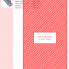 Cross stitch pattern featuring a wrench design in red and white diagonal stripes. DMC and Anchor floss color codes are listed.