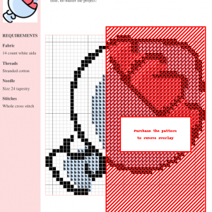 Cross stitch pattern of a vibrant flower bouquet, featuring a color chart with DMC and Anchor thread numbers. Design includes detailed instructions for 14-count white Aida cloth.