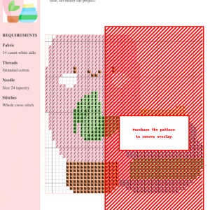 Cross stitch pattern featuring a charming illustration of cosmetics, including a jar of cream and a tube of lotion.