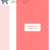 Image of a cross-stitch pattern featuring a Siberian Husky. The design is predominantly red and white.