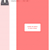 Image of a cross-stitch pattern featuring a diagonal red and white striped design. The image shows a color key and the text 'Purchase the pattern to remove overlay'.