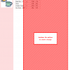 Image of a cross stitch pattern featuring a diagonal red and white striped design. A color key and DMC thread codes are included.