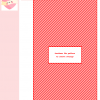 Image of a Valentine's Day cross stitch pattern featuring a diagonal red and white striped design. The pattern is available for purchase.