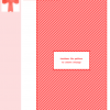 Image showing a cross-stitch pattern design featuring a repeating diagonal pattern in red and white. The design is simple yet elegant.