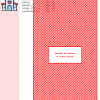 Image of a cross-stitch pattern depicting a church, featuring a predominantly red and white diagonal design. DMC and Anchor floss color codes are listed.