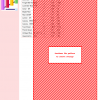 Image of a cross-stitch pattern depicting a xylophone design in red and white, with a color key and DMC thread codes.