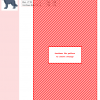 Image showing a cross-stitch pattern design of a border collie, using red and white diagonal lines as a watermark. DMC and Anchor floss color codes are listed.