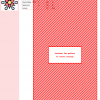 Cross stitch pattern featuring a diagonal red and white striped design. DMC and Anchor thread color codes are listed.