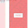 Image of a cross-stitch pattern featuring a red and white striped design, representing a pair of flip-flops. DMC and Anchor thread colors are listed.