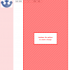 Image of a cross stitch pattern featuring diagonal red and white stripes, reminiscent of a nautical theme. A small anchor icon is also visible.