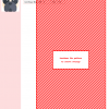 Image of an English Mastiff cross-stitch pattern featuring a red and white diagonal striped design. A small preview image of a mastiff is also shown.