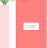Image of a cross-stitch pattern featuring a diagonal striped design in red and white, with a preview image of a cute cartoon broccoli.
