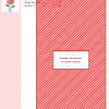 Image of a cross-stitch pattern featuring a diagonal red and white stripe design. DMC and Anchor thread color codes are listed.