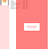 Image of a cross stitch pattern featuring a bold diagonal red and white striped design. DMC and Anchor thread color codes are listed.