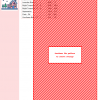 Image showing a cross-stitch pattern design featuring a diagonal red and white striped design. A small preview image of a cozy house scene is also present.