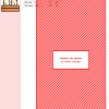 Image of a cross stitch pattern featuring a diagonal red and white design. DMC and Anchor thread codes are listed.