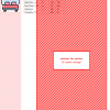 A cross-stitch pattern featuring a red and white diagonal striped design, representing a double bed. DMC and Anchor thread color codes are listed.