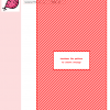 Image of a cross stitch pattern featuring a diagonal design in red and white, titled 'Sweet Potato'.