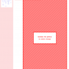 Image of a cross-stitch pattern featuring a bold diagonal red and white striped design, titled 'Stalactite'.