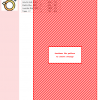 Image of a cross-stitch pattern featuring a repeating diagonal design in red and white, representing a wedding ring theme.