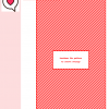 Image of a cross stitch pattern featuring a diagonal stripe design in red and white. DMC and Anchor thread colors are listed.