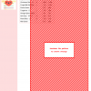 Cross stitch pattern chart depicting a design of diagonal red and white stripes, suitable for creating a t-shirt design. DMC and Anchor floss color codes are included.