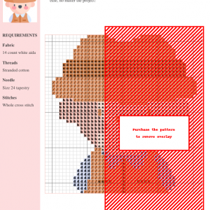Cross stitch pattern chart depicting an archeologist, featuring earthy tones and detailed instructions.