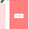 Image of a cross-stitch pattern featuring a diagonal striped design in red and white, representing a zucchini.