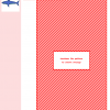 Image of a cross-stitch pattern featuring a diagonal striped design in red and white. A small shark icon is visible to the left. Text indicates that this is a purchasable pattern.