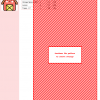 Image of a cross stitch pattern featuring a red and white diagonal design. The pattern is labeled 'barn' and includes a color key.