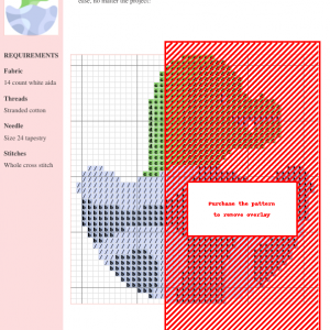 A cross-stitch pattern featuring a cute dinosaur design. The pattern uses a variety of colors and is suitable for beginners.