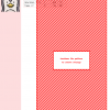 Cross stitch pattern featuring a diagonal striped design in red and white, preview image with watermark.