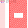Image of a cross stitch pattern featuring a diagonal red and white striped design. DMC and Anchor thread color codes are listed.