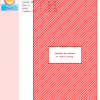 Image of a cross-stitch pattern featuring a bold diagonal red and white striped design. DMC and Anchor thread color codes are listed.