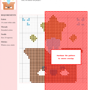 Cross stitch pattern featuring a star design, using DMC and Anchor threads. Includes color chart and materials list.