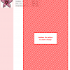 A charming cross stitch pattern depicting a five-petaled pink flower with a red center, perfect for crafting and embroidery projects.