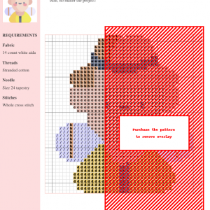 Image of a charming cross-stitch pattern featuring a cute bee dressed as a climber in a hat and yellow jacket.