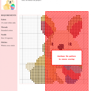 Cross stitch pattern featuring a cute Easter bunny holding a colorful Easter egg.