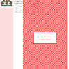 Cross stitch pattern design featuring a two-layered cake decorated with pink flowers and dots.