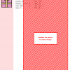 Image of a cross stitch pattern depicting a charming pink gift box tied with a yellow ribbon.
