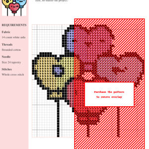 Cross stitch pattern featuring four heart-shaped balloons with cute faces in pastel colors. Perfect for beginners.