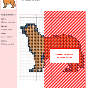 Cross stitch pattern featuring a charming Bernese Mountain Dog, rendered in shades of brown and tan.
